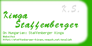 kinga staffenberger business card
